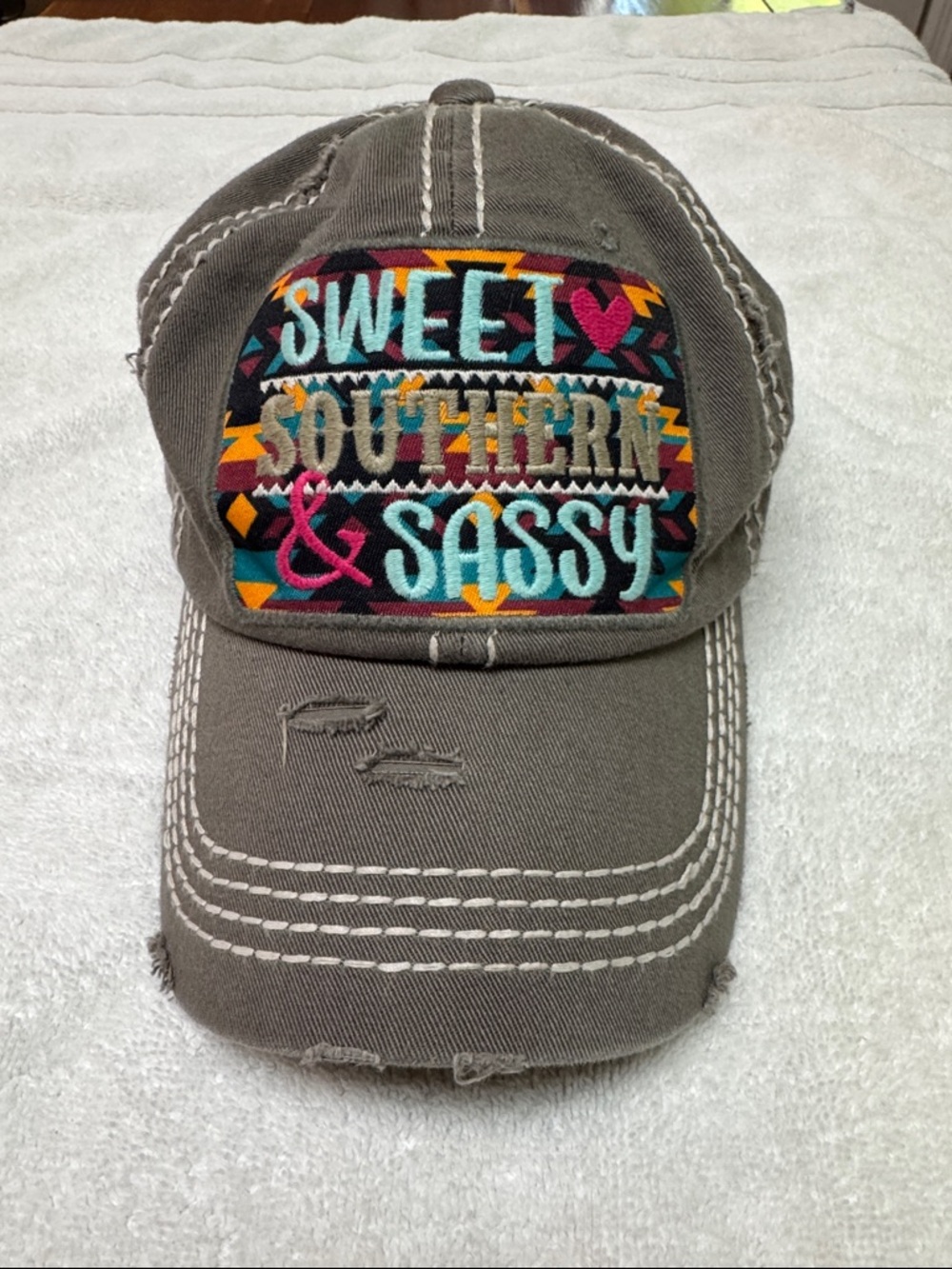 KBETHOS Taupe Vintage Label Cap